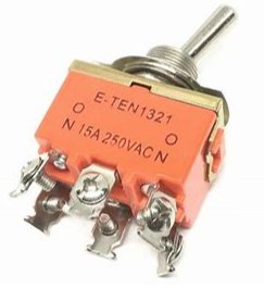 Interruptor switch de encendido cola rata 2 polos, 2 posiciones E-TEN1321